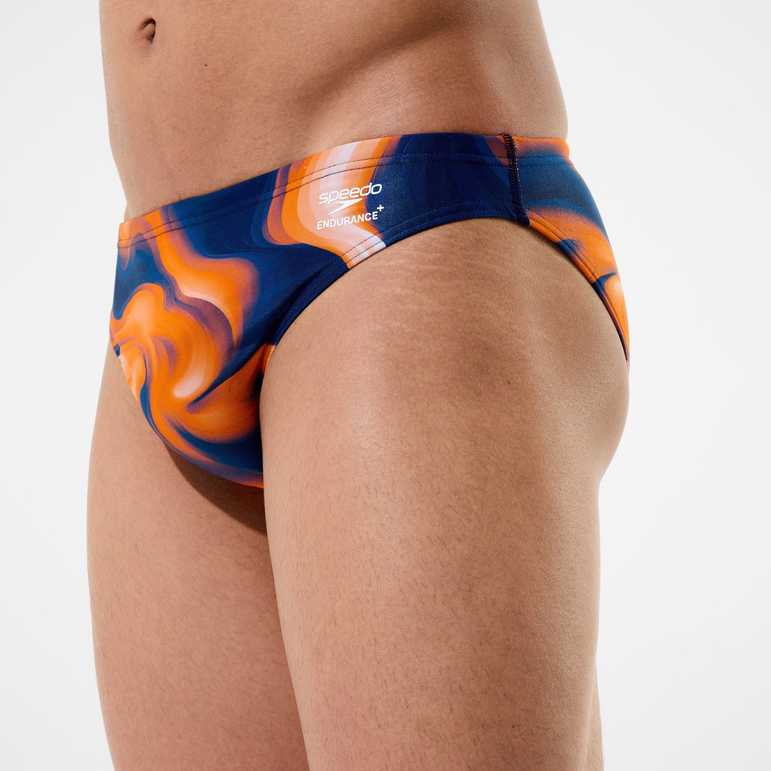 Men's Team Printed Brief Navy/Orange - Image 6
