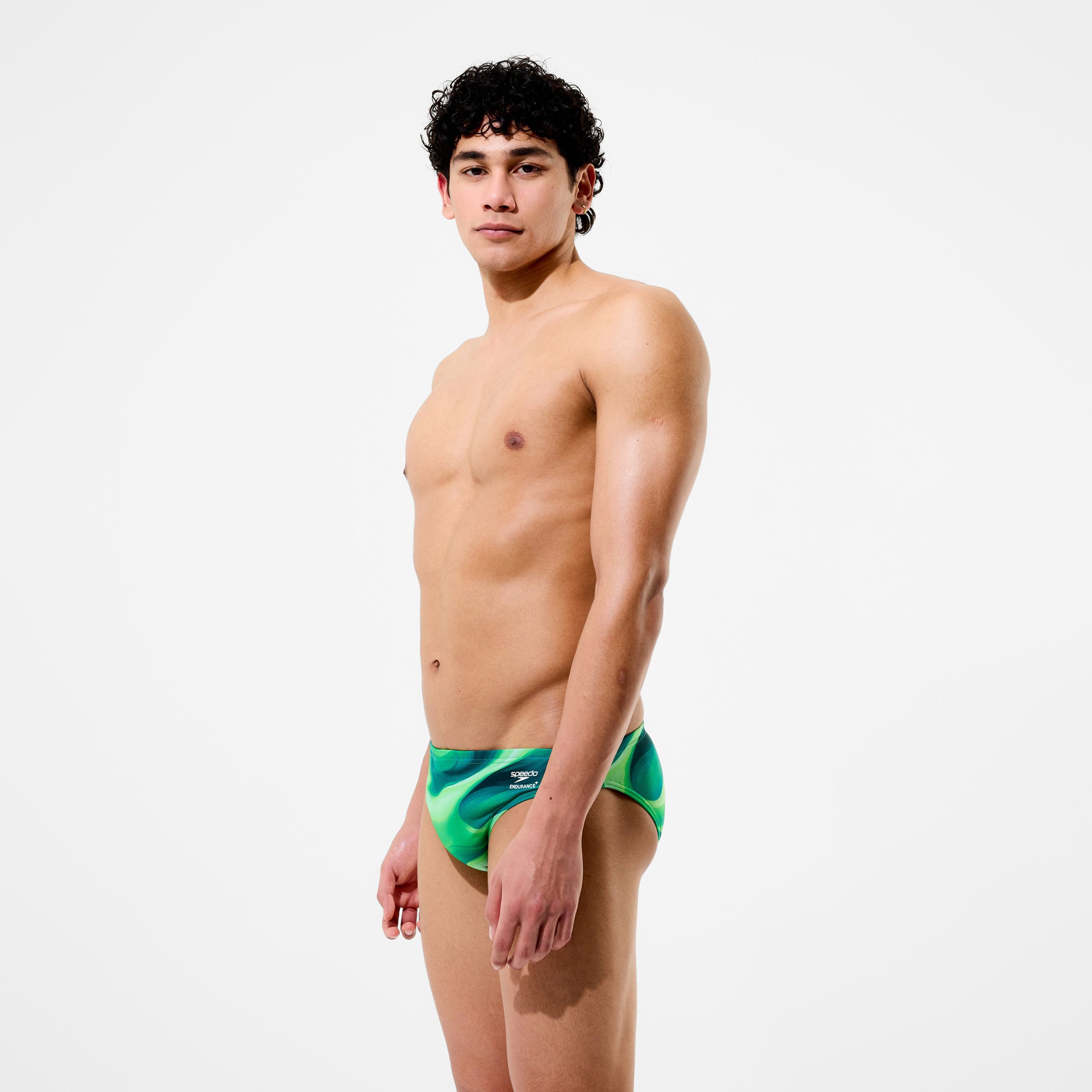 Men's Team Printed Brief Green - Image 2