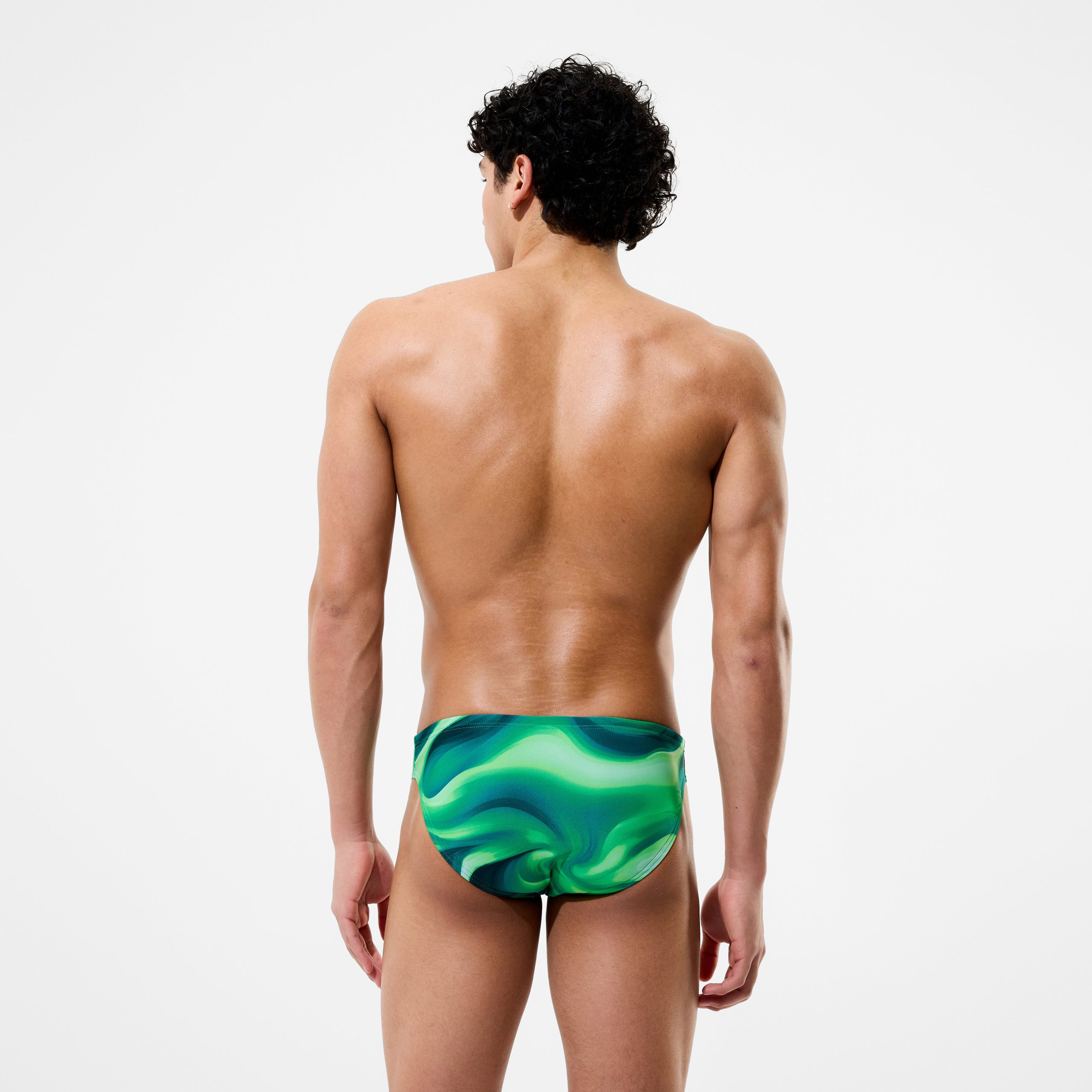 Men's Team Printed Brief Green - Image 3