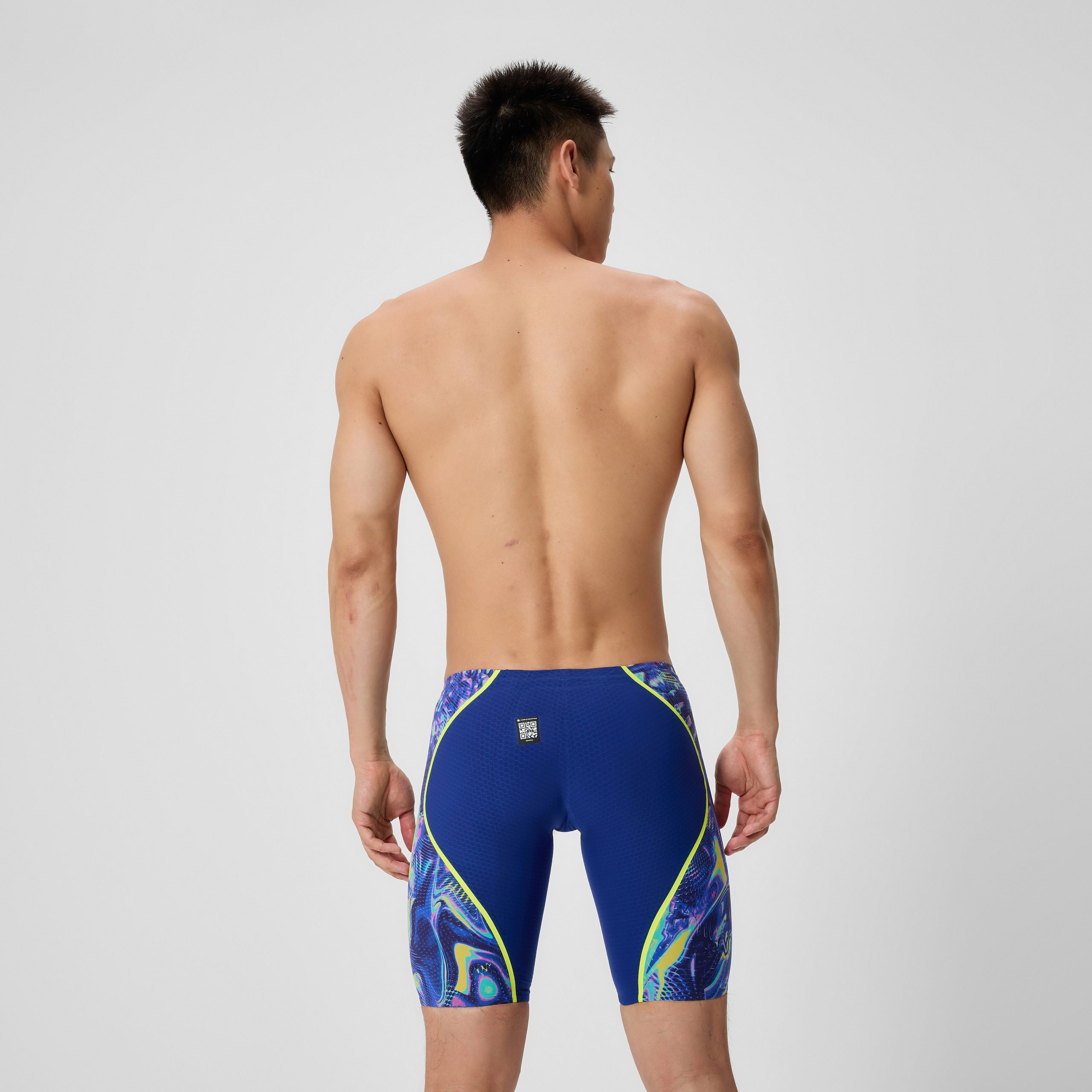 Men's Fastskin LZR Pure Intent 2.0 Jammer Navy/Blue/Yellow - Image 3