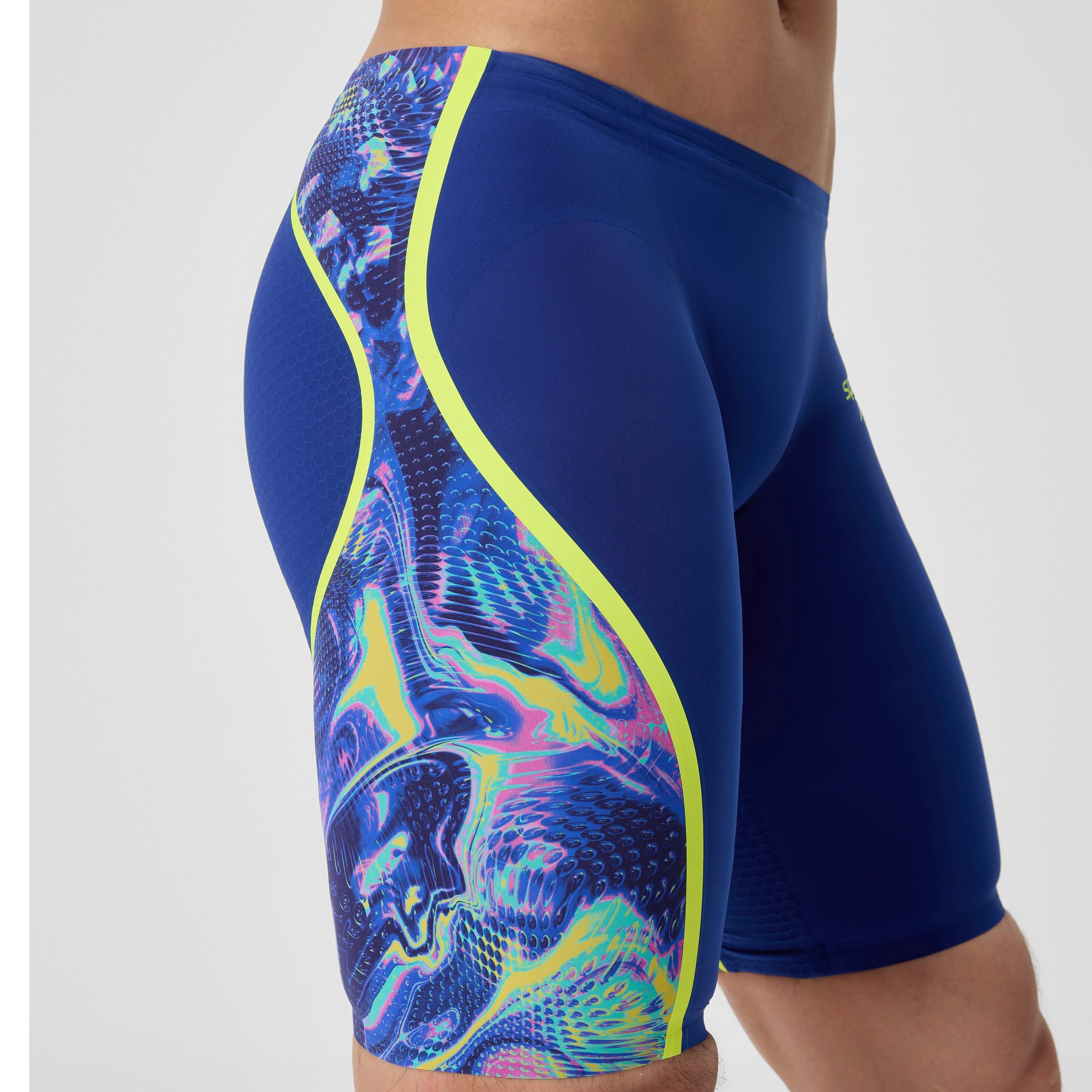 Men's Fastskin LZR Pure Intent 2.0 Jammer Navy/Blue/Yellow - Image 9