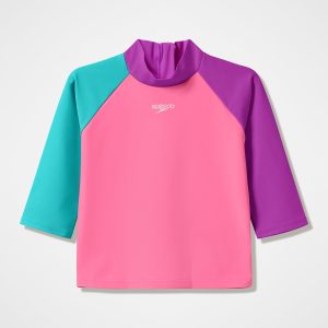 Infants Long Sleeve Rashguard Pink/Blue