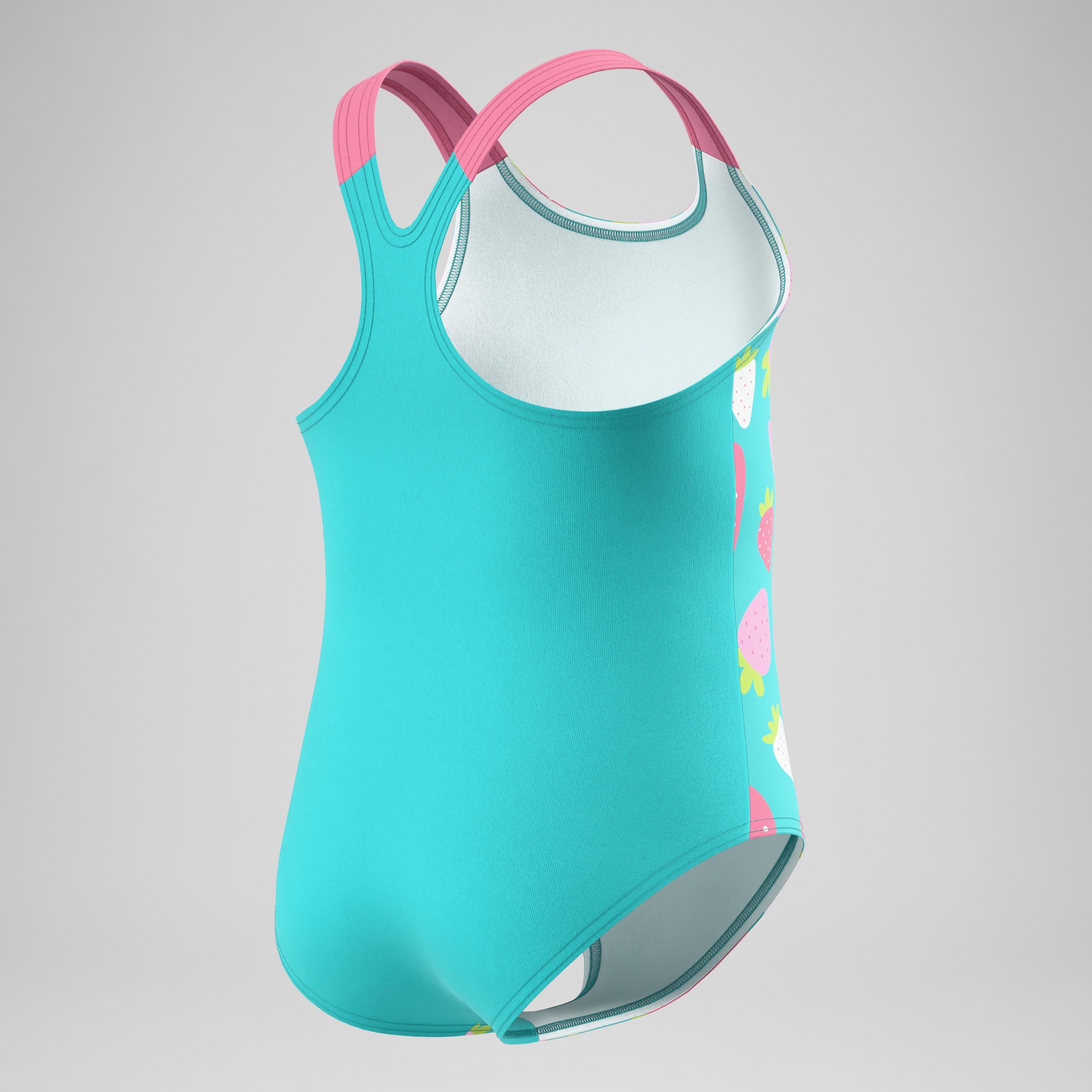 Infant Girls Placement One Piece Turquoise/Pink - Image 4