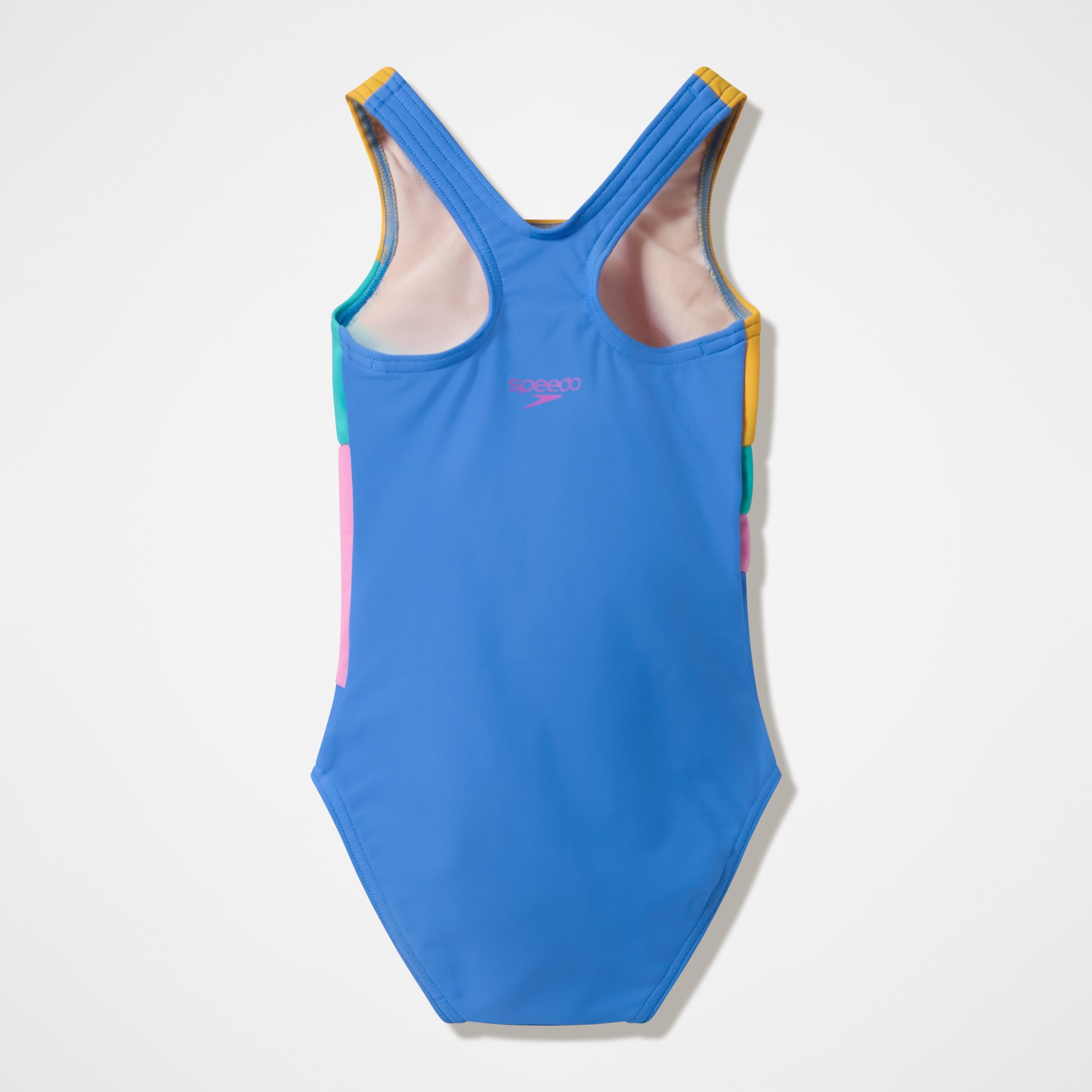 Infant Girls Radiating Splice One Piece Blue/Yellow - Image 2