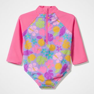 Infant Girls Long Sleeve One Piece Pink