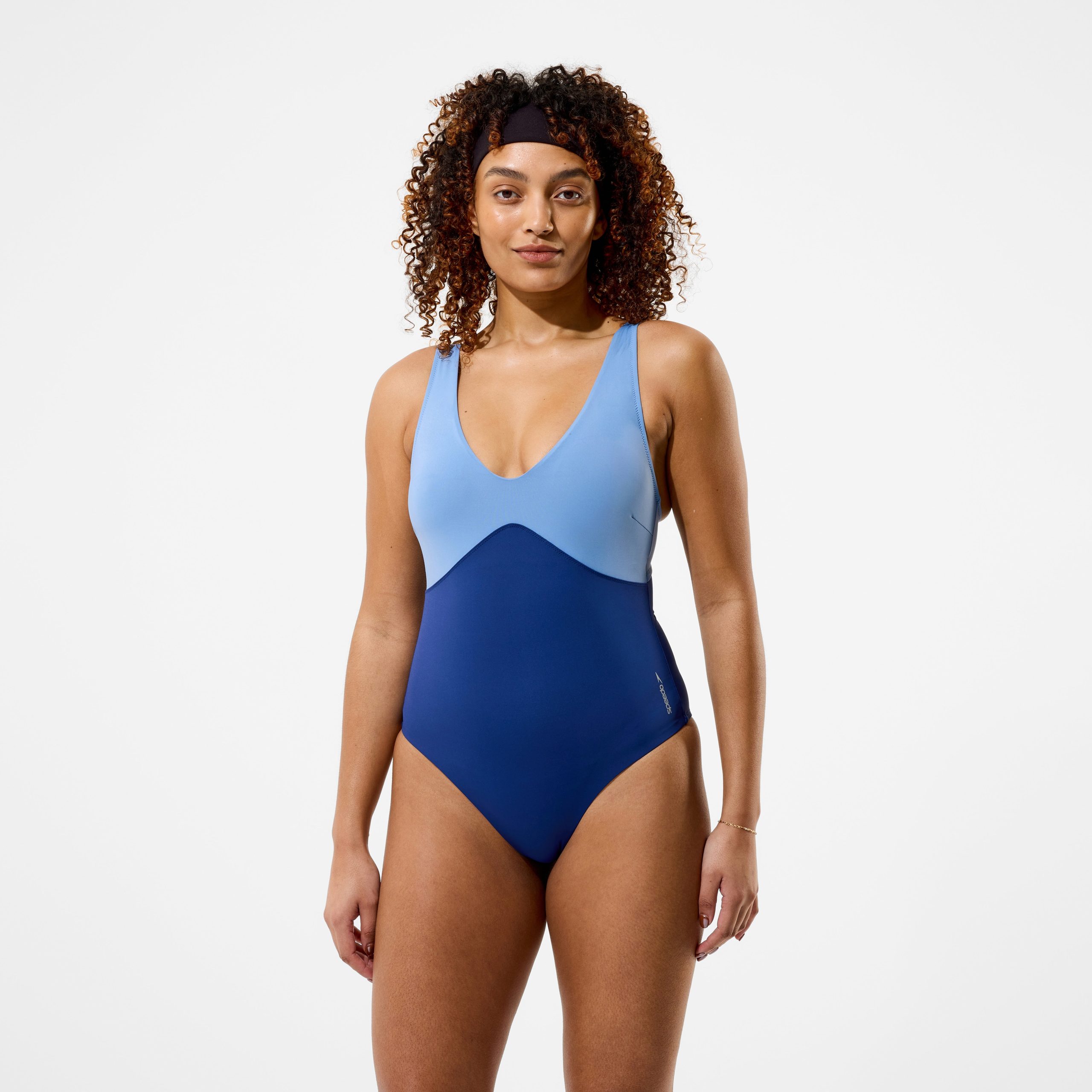 Women's Sculpture Butterfly Back Cheeky One Piece Blue