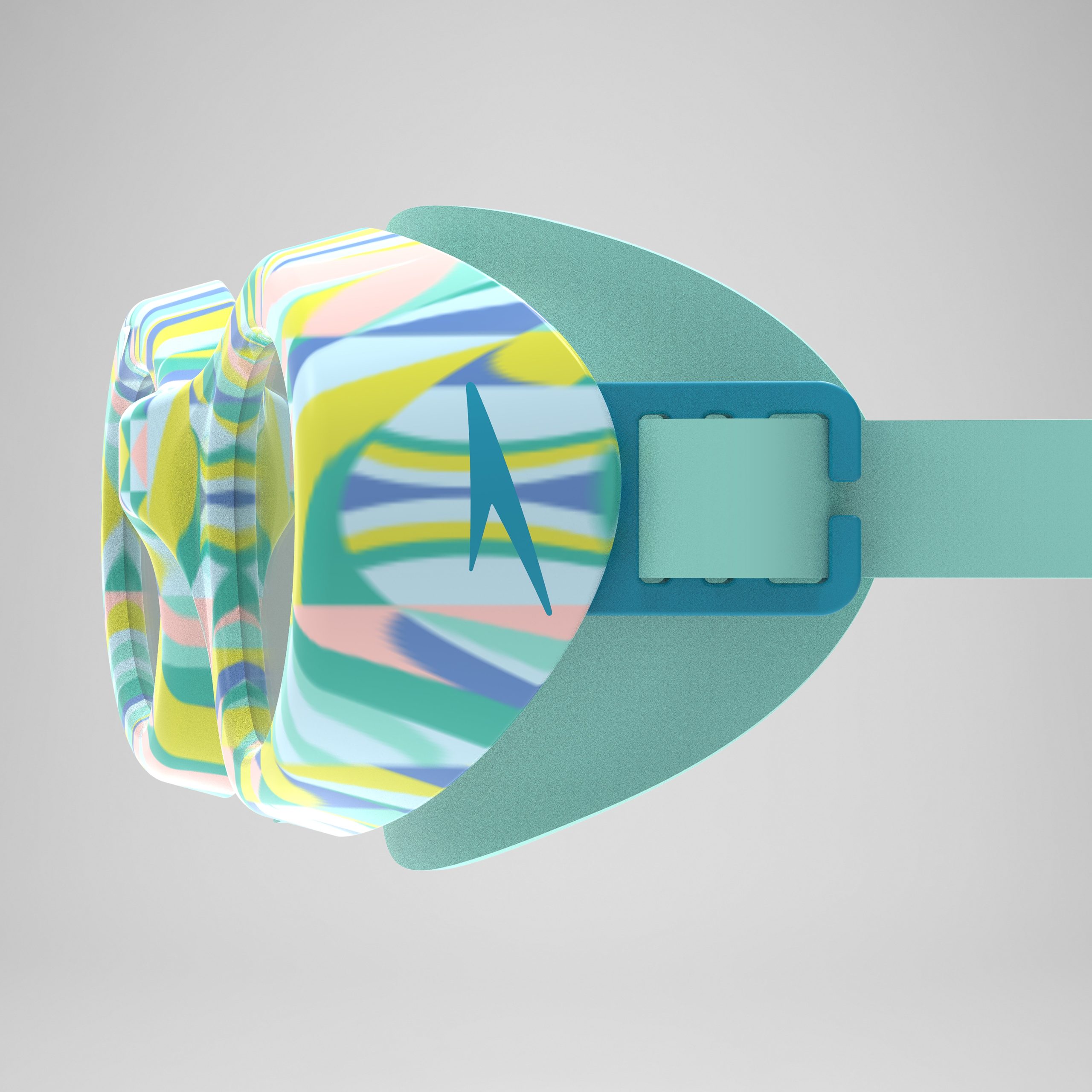 Junior Futura Hydrospex Printed Goggles Green/Yellow - Image 3