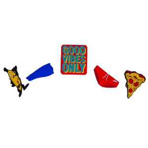 Good Vibes Kick Charms Set (5 Pieces) Multicolor