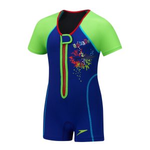Kids UV Learn to Swim Thermal Suit Blue/Green