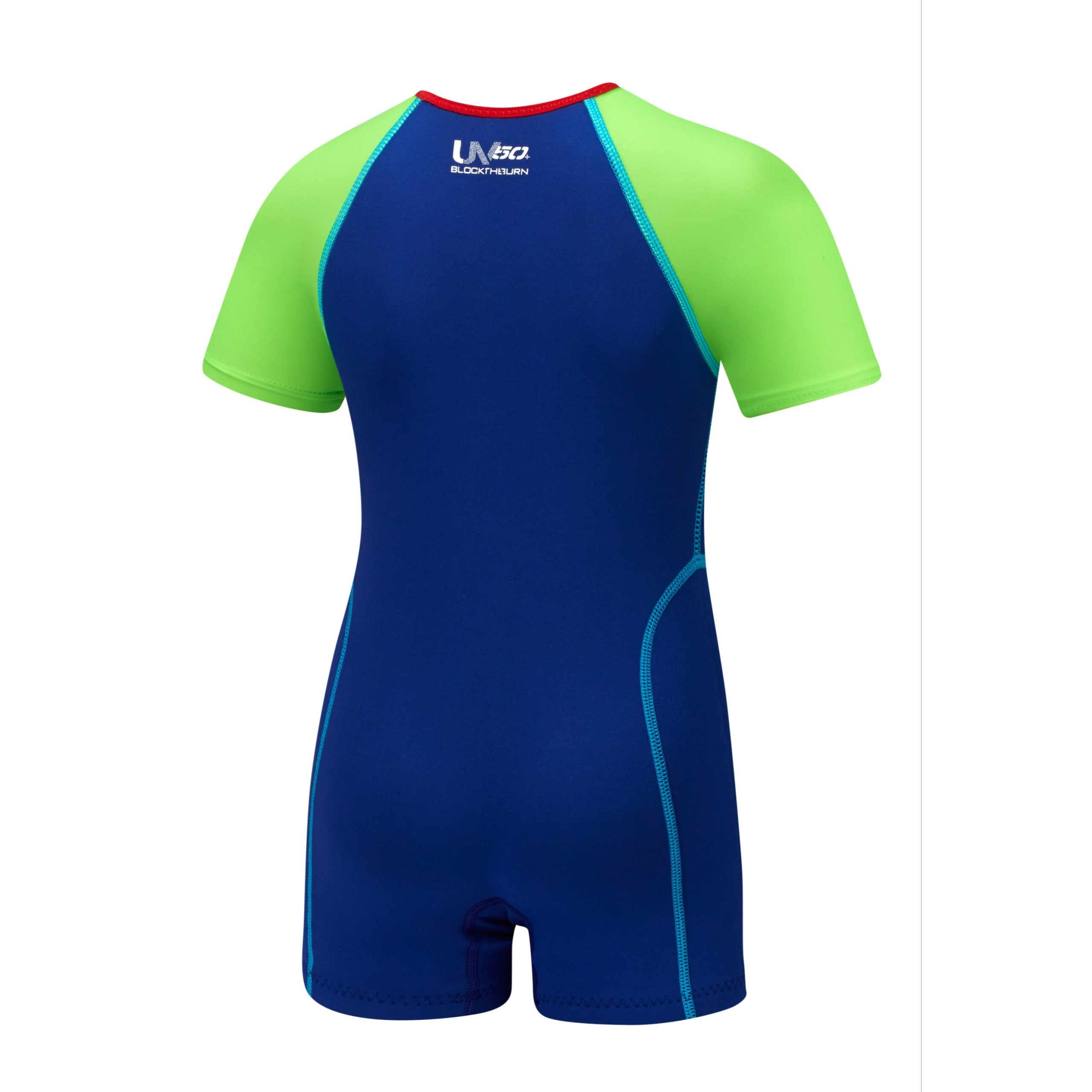 Kids UV Learn to Swim Thermal Suit Blue/Green - Image 2